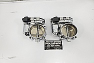 Aluminum Twin Throttle Bodies AFTER Chrome-Like Metal Polishing - Aluminum Polishing - Throttle Body Polishing