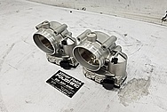 Aluminum Twin Throttle Bodies BEFORE Chrome-Like Metal Polishing - Aluminum Polishing - Throttle Body Polishing