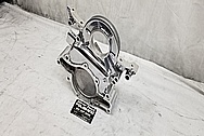 Aluminum Timing Cover AFTER Chrome-Like Metal Polishing and Buffing Services - Aluminum Polishing