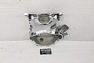 Aluminum V8 Engine Timing Cover AFTER Chrome-Like Metal Polishing and Buffing Services - Aluminum Polishing