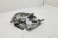 Aluminum V8 Engine Timing Cover AFTER Chrome-Like Metal Polishing and Buffing Services - Aluminum Polishing