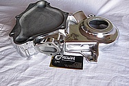 Mopar Small Block Aluminum Timing Cover AFTER Chrome-Like Metal Polishing and Buffing Services
