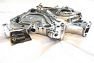 Dodge Challenger 6.1L Hemi Engine Aluminum Timing Cover AFTER Chrome-Like Metal Polishing and Buffing Services