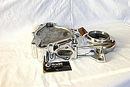 Mopar Performance 340 Engine Aluminum Timing Cover AFTER Chrome-Like Metal Polishing and Buffing Services / Restoration Services 