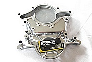 V8 Engine Aluminum Timing Cover AFTER Chrome-Like Metal Polishing and Buffing Services / Restoration Services