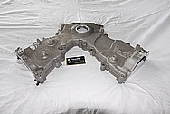 Ford Mustang 4.6l 3V Engine Aluminum Timing Cover BEFORE Chrome-Like Metal Polishing and Buffing Services