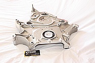 Dodge Challenger 6.1L Aluminum Engine Timing Cover BEFORE Chrome-Like Metal Polishing and Buffing Services