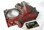 V8 Engine Aluminum Timing Cover BEFORE Chrome-Like Metal Polishing and Buffing Services / Restoration Services 