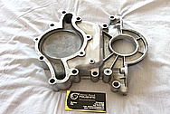 V8 Engine Aluminum Timing Cover BEFORE Chrome-Like Metal Polishing and Buffing Services / Restoration Services