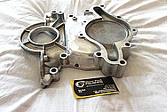 V8 Engine Aluminum Timing Cover BEFORE Chrome-Like Metal Polishing and Buffing Services / Restoration Services