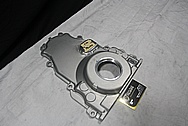 Aluminum V8 Engine Timing Cover BEFORE Chrome-Like Metal Polishing and Buffing Services / Restoration Services