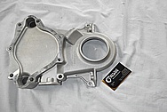 Aluminum V8 Engine Timing Cover BEFORE Chrome-Like Metal Polishing and Buffing Services / Restoration Services