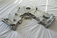 Ford Mustang Cobra Aluminum Timing Belt Cover BEFORE Chrome-Like Metal Polishing and Buffing Services