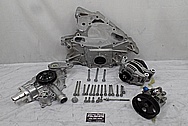 1973 Dodge Duster 6.4L Hemi Aluminum Timing Cover and Water Pump BEFORE Chrome-Like Metal Polishing and Buffing Services - Aluminum Polishing