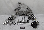 1973 Dodge Duster 6.4L Hemi Aluminum Timing Cover BEFORE Chrome-Like Metal Polishing and Buffing Services - Aluminum Polishing 