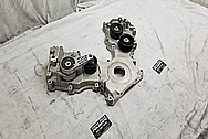 Ford Mustang Cobra DOHC Aluminum Timing Cover BEFORE Chrome-Like Metal Polishing and Buffing Services - Aluminum Polishing
