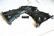 Ford Mustang Cobra V8 DOHC Aluminum Timing Cover BEFORE Chrome-Like Metal Polishing and Buffing Services