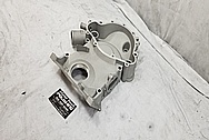 Aluminum V8 Engine Timing Cover BEFORE Chrome-Like Metal Polishing and Buffing Services - Aluminum Polishing