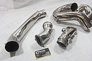 Titanium Motorcycle Racing Pipes AFTER Chrome-Like Metal Polishing and Buffing Services / Restoration Services