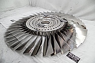 Titanium Aircraft Blades and Hub AFTER Chrome-Like Metal Polishing - Titanium Polishing Services - Aircraft Polishing Services