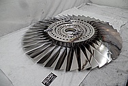 Titanium Aircraft Blades and Hub AFTER Chrome-Like Metal Polishing - Titanium Polishing Services - Aircraft Polishing Services