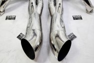 Fabshop Titanium Custom Exhaust Headers / Exhaust System AFTER Chrome-Like Metal Polishing - Titanium Polishing - Titanium Polishing Services - Headers Polishing