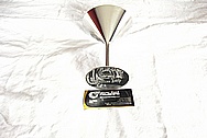 Titanium Metal Martini Glass AFTER Chrome-Like Metal Polishing and Buffing Services