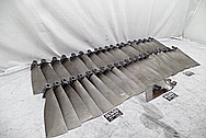 Titanium Aircraft Blades and Hub BEFORE Chrome-Like Metal Polishing - Titanium Polishing Services - Aircraft Polishing Services