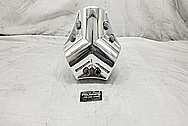 Aluminum Boat Drive / Transmission Housing AFTER Chrome-Like Polishing and Buffing - Aluminum Polishing