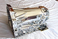 Chevy LS1 Style Aluminum Transmission Case AFTER Chrome-Like Metal Polishing and Buffing Services