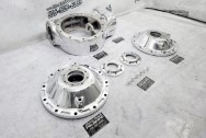 Aluminum Rear End / Driveline Parts BEFORE Chrome-Like Metal Polishing and Buffing Services / Restoration Services - Aluminum Polishing - Rear / Driveline Polishing Service 