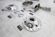 Aluminum Rear End / Driveline Parts BEFORE Chrome-Like Metal Polishing and Buffing Services / Restoration Services - Aluminum Polishing - Rear / Driveline Polishing Service 