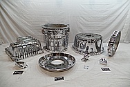 Volvo A40D Heavy Duty Articulated Truck Aluminum Transmission Parts AFTER Chrome-Like Metal Polishing and Buffing Services / Restoration Services