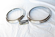 1961 Plymouth Fury Steel Headlight Bezel Pieces AFTER Custom Metal Polishing and Buffing Services