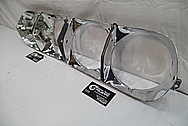 Aluminum Headlight Trim Piece BEFORE Chrome-Like Metal Polishing and Buffing Services / Restoration Services