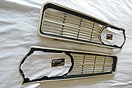 1967 Pontiac GTO Aluminum Trim Pieces AFTER Chrome-Like Metal Polishing and Buffing Services - Custom Painting Services - Aluminum Polishing 