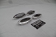 1941 Willys Coupe Aluminum Interior Trim Pieces AFTER Chrome-Like Metal Polishing - Aluminum Polishing Services 