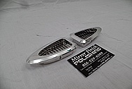 1941 Willys Coupe Aluminum Interior Trim Pieces AFTER Chrome-Like Metal Polishing - Aluminum Polishing Services 