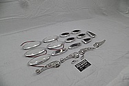 1941 Willys Coupe Aluminum Interior Trim Pieces AFTER Chrome-Like Metal Polishing - Aluminum Polishing Services 