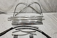 Vintage Stainless Steel Trim Pieces AFTER Chrome-Like Metal Polishing - Stainless Steel Polishing - Trim Polishing