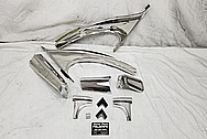 Vintage Stainless Steel Trim Pieces AFTER Chrome-Like Metal Polishing - Stainless Steel Polishing - Trim Polishing