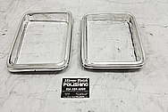 Aluminum Headlight Bezel Trim Pieces AFTER Chrome-Like Metal Polishing and Buffing Services - Aluminum Polishing - Trim Polishing 