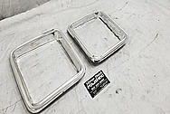 Aluminum Headlight Bezel Trim Pieces AFTER Chrome-Like Metal Polishing and Buffing Services - Aluminum Polishing - Trim Polishing 