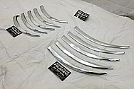 Vintage Stainless Steel Automotive Trim Pieces AFTER Chrome-Like Metal Polishing and Buffing Services - Steel Polishing Services