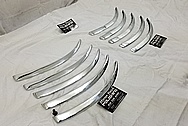 Vintage Stainless Steel Automotive Trim Pieces AFTER Chrome-Like Metal Polishing and Buffing Services - Steel Polishing Services