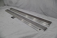 1987 Jaguar XJS V12 Stainless Steel Door Trim Pieces BEFORE Chrome-Like Metal Polishing - Stainless Steel Polishing - Trim Polishing