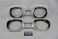 Oldsmobile 442 Aluminum Headlight Bezels BEFORE Chrome-Like Metal Polishing - Stainless Steel Polishing - Trim Polishing Plus Custom Painting Services 