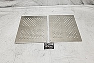 Aluminum Heel Guard Grid Trim Pieces BEFORE Chrome-Like Metal Polishing and Buffing Services / Restoration Services - Aluminum Polishing 