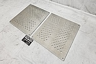 Aluminum Heel Guard Grid Trim Pieces BEFORE Chrome-Like Metal Polishing and Buffing Services / Restoration Services - Aluminum Polishing 