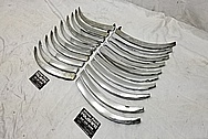 Vintage Stainless Steel Automotive Trim Pieces BEFORE Chrome-Like Metal Polishing and Buffing Services - Steel Polishing Services